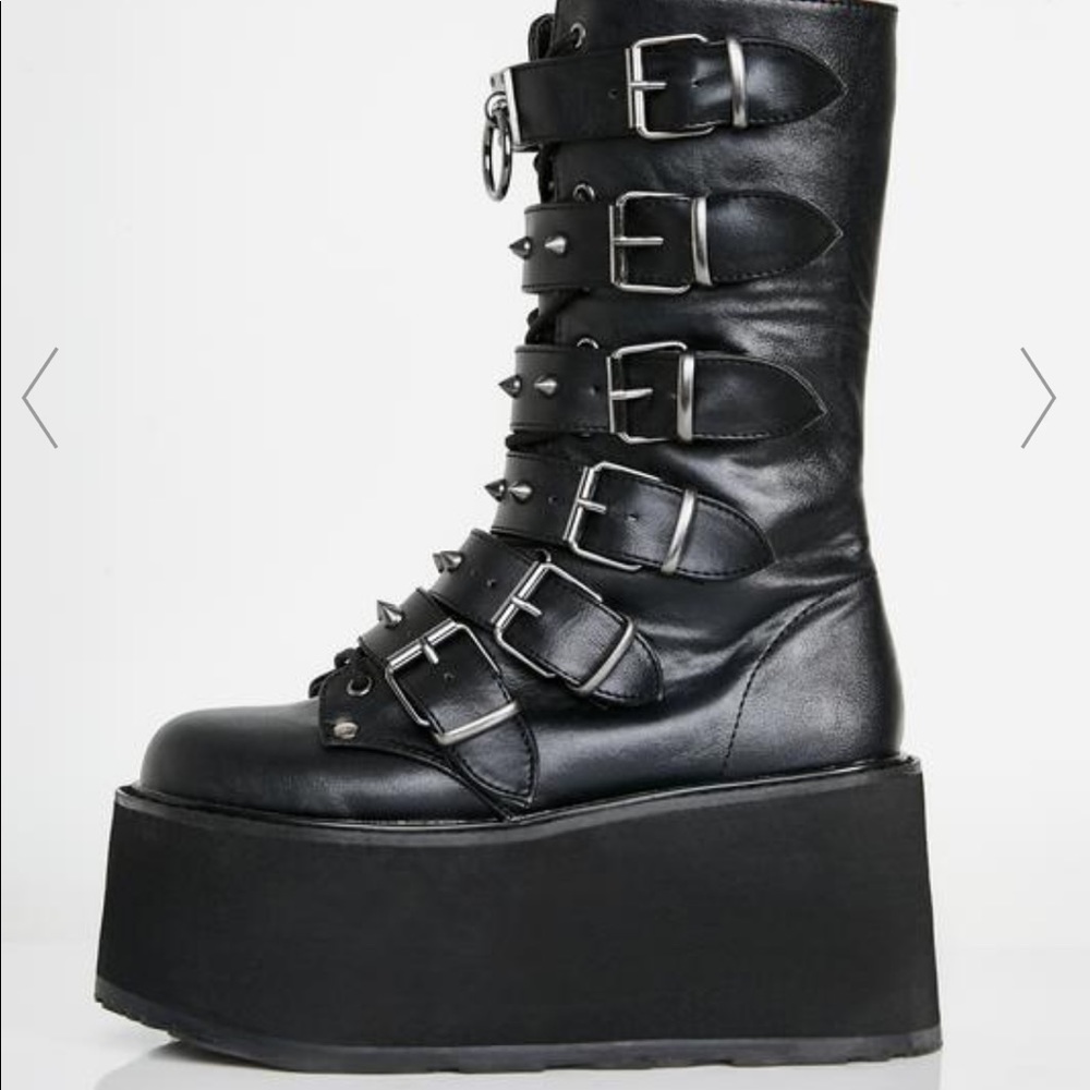 Demonia Midnight Prizm Heist Boots